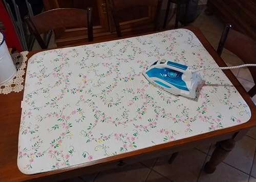 Telo Stiro da Tavolo cm.100x70 100% Cotone, Titanio, +Feltro