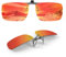TEMSO Polarized Clip On Sunglasses Orange Mirror,Flip Up Over Prescription Glasses Mens Women,Fit for Myopia Glasses On Holiday Beach,Filter UVA UVB,HD Vision|True Color|60 * 41mm
