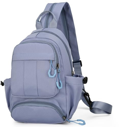 Travistar Rucksack Damen Klein Brusttasche Herren 2 in 1 Sling Rucksack Cord Umhängetasche Mini Cityrucksack Modern Schultertasche Handtasche Diebstahlsichere Crossbody Bag für Arbeit Reisen