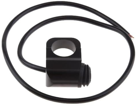 Phare de Guidon de Moto étanche, 25mm, 1 Pouce, Interrupteur Marche/arrêt, en Aluminium, Compatible avec diverses Motos(Black)