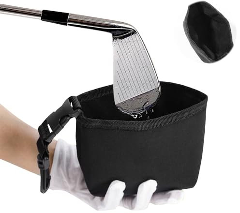 Rppiup Golf Club and Golf Ball Cleaning Bag, 2pcs Golf Ball Cleaner, Waterproof Golf Club Cleaning Bag, Detachable Golf Club Scrub Bag, Neoprene Golf Accessories Golf Ball Golf Club Washer Bag for Men
