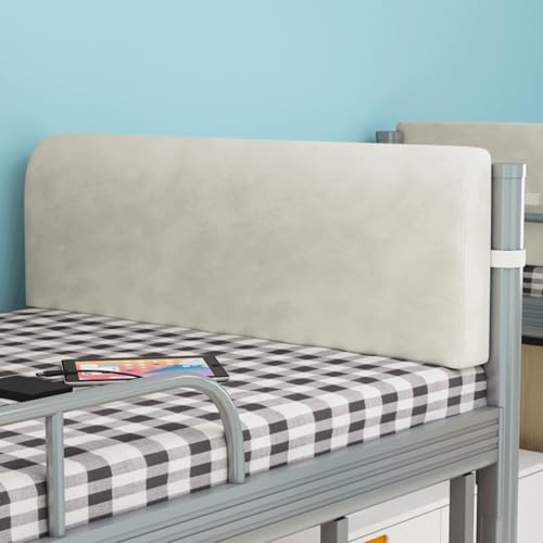 Reading Cushion Bed Headboard Pillow, Upholstered Backrest Support Cushion Soft Dutch Velvet Multipurpose Bed Back Lumbar Pillows for Adults Kids Children Bedroom Booster Pillows(80x25x5cm,B-Beige)