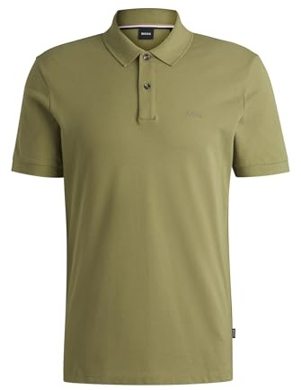 BOSS Herren Pallas Pallas Poloshirt aus Baumwoll-Piqué mit Logo-Details Grün XXL