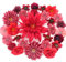 MOTONG 30 PCS Fleur Artificielle, Fleurs Artificielles Deco Fleur de Décoration de Gâteau Fausse Fleur Decoration Fleur Sechees Decoration for Cimetiere Mariages Fêtes d'anniversaire, Rouge