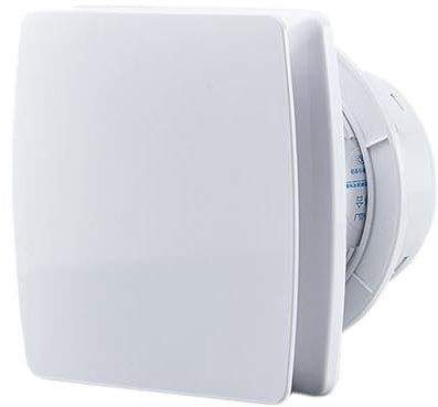 HUGOOME Ventilateur extracteur d'air 100 mm 12 W 95 m³/h 2200rpm avec clapet anti-retour, fenêtre et montage mural Ventilateur pour cuisine, salle de bains, serre, garage -4 pounces
