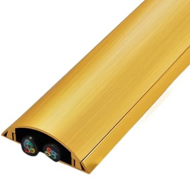 Goulotte Passe-CâBles,Cache Fil Electrique,Cache Cable Sol,Protege Canal De CâBle,Canal De CâBle pour Sol,Goulotte De Distribution Universal CâBlage,Alliage Aluminium,pour Concert