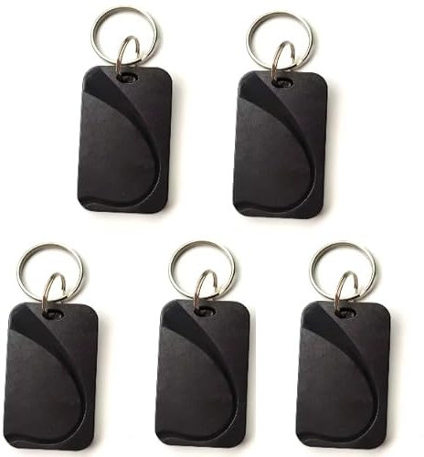 Générique Lot de 5 Badges RFID 13.56 MHz – UID Modifiables | Clonage Badge Immeuble/Bureau | Étanche IP67 | Programmation Android NFC + MCT | Compatible Mifare