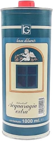Acquaragia Inodore Extra | Solvente Inodore di Alta Qualità | Formato 1L / 5L | Per Vernici, Smalti, Pennelli | Evaporazione Lenta, Uso Interno (1 Litro)