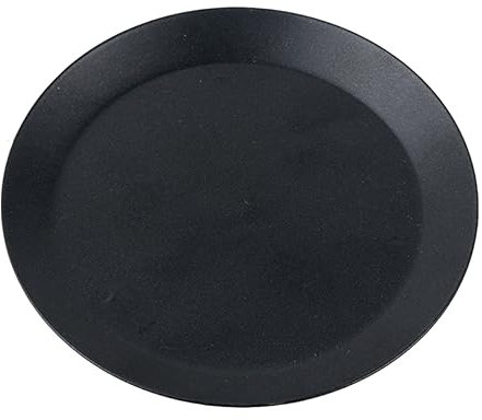 Healifty Black Candle Plate Tabletop Scented Candle Tray Base for Home Decor for Living Room and Spa Settings