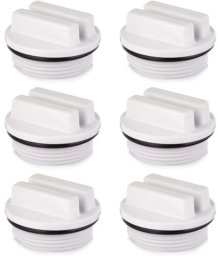 Winterstopfen Pool 1,8 Zoll (6er Set) – Frostschutz Gewindeanschluss Für Einlaufdüsen, Skimmer & Rücklaufrohre | Pool Winter Stecker Düse Mit Gummidichtung | Winterkappe Set Gegen Frostschäden