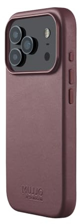 Mujjo Lederhülle für iPhone 17 Pro - MagSafe kompatibel - Bronze Rot