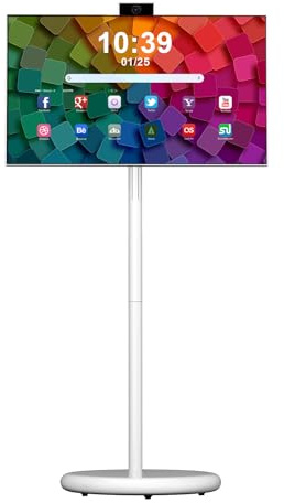 VLH Portable TV with Wheels, Wireless, 1080P Portable Intelligent 27 Inch Touch Screen Android 15 27000 mAh Battery EDLA Certified
