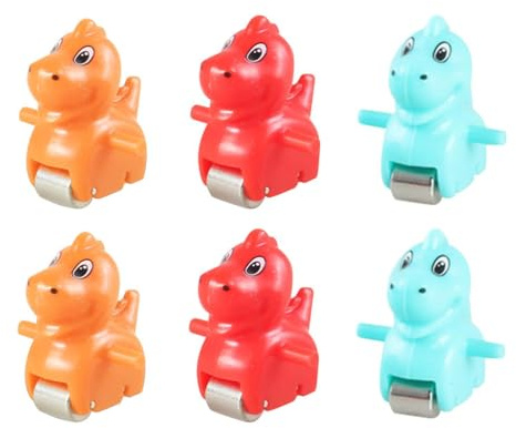 mophrati Badespielzeug für Vorschulkinder: Sicheres Abenteuer mit Rutsche, Rennstrecke, Tieren, Treppe und Rutsche – für Jungen und Mädchen. Fördert die Für Fantasie. , 6 Stück Dinosaurier ,