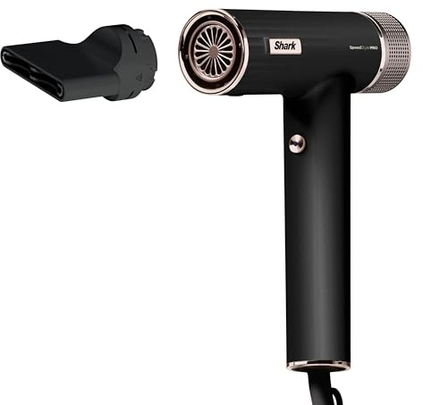 Shark SpeedStyle Hair Dryer, High-Velocity Lightweight Dryer for All Hair Types, No Heat Damage, Ionic Technology, Fast Drying, Compact Design, Salon-Quality Results at Home