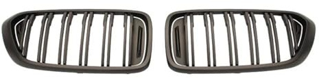 Kühlergrill 2PCS Auto Front Niere Grills Doppel Linie Lamellen Racing Grille Für 6 Series GT G32 630I 640I 640I 620D 640D XDrive 2017-2019 Stoßstangengrill