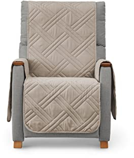 Textilhome Sofaschoner Relax Luka – Sofa- & Sesselschoner für 1-Sitzer (55 cm), gepolstert & wendbar, Sofaüberwurf und Sofaschutz in Beige, Oeko-TEX® Zertifiziert