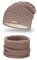 Mikos* Damen Winter Set & Loop Strickmütze Beanie Wintermütze Schlauchschal Schals Wollmütze Warm Warme Winterset Thermo Strickschal Mützen Strickset Schal und Mütze Damen Set (690)