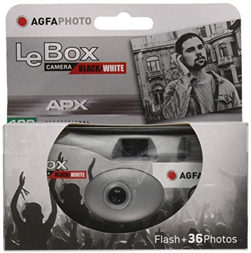 AgfaPhoto LeBox Negro/Blanco con Flash y hasta 36 imágenes en Blanco y Negro