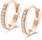 Shuxin Creolen Rosegold Damen Ohrringe, 925 Sterling Silber Creolen mit AAA Zirkonia, Durchmesser 13mm Klein Kreolen, Kommt in Schmuck Geschenk Box