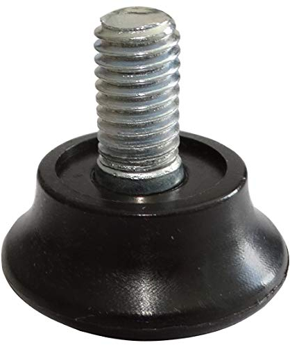 AERZETIX: 20 x Möbelfüße verstellbar M8 zum Schrauben Durchmesser 28 mm Höhe 12 mm Schwarz - C42428