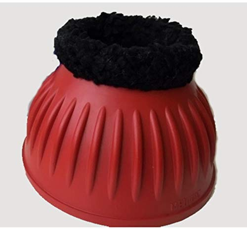 Euroriding Hufglocken Gummi Plüsch rot XL