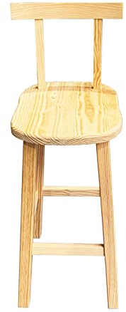 Acan Artema - Banqueta Alta de Madera, con Respaldo y apollapies, de 95 x 34 x 36 cm. Taburete Alto de Madera válido para hogar o hostelería. Silla Alta para Distintas Zonas.