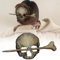 Totenkopf-Haarnadel-Stick Slide mit Kunstknochen Retro-Kopfknochen Death Moth Haarspange Sticks Hairpin langes Haar, Haargabel Schildpatt Brötchen Cover Halter Frauen Mädchen