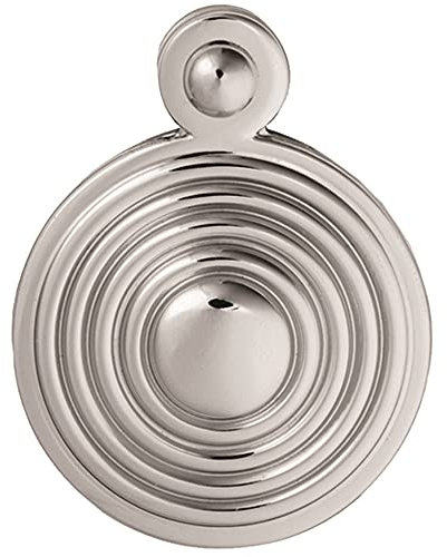 32mm Lock Profile Escutcheon- Reeded Design- Polished Chrome Keyhole Cover | Door Keyhole Cylinder Plate Cover - for Use with Lever on Rose Door Handles - Door Fixing Hardware