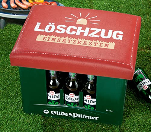 1x Sitzpolster für Getränke- und Bierkiste, Löschzug, 44x34x5cm, Kunststoff