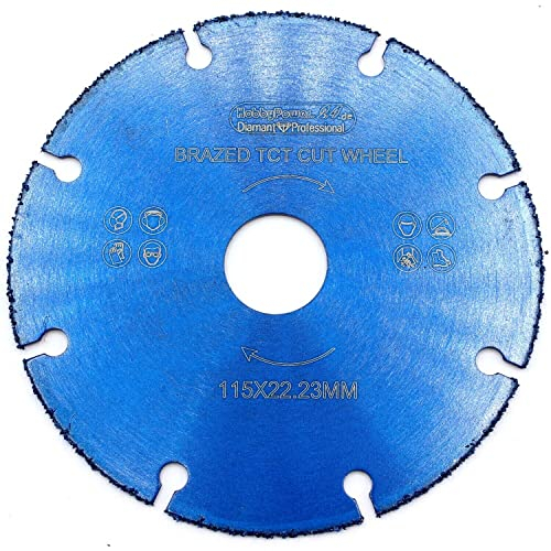 HM Sägeblatt Trennscheibe Hartmetall 115 mm für Winkelschleifer Holz Laminat PVC Alu GFK