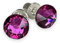 Silber Swarovsk. 7mm Kristall mit 925 Sterling Silber Ohrstecker Ohrringe Ohrhänger Xirius Rose Fuchsia