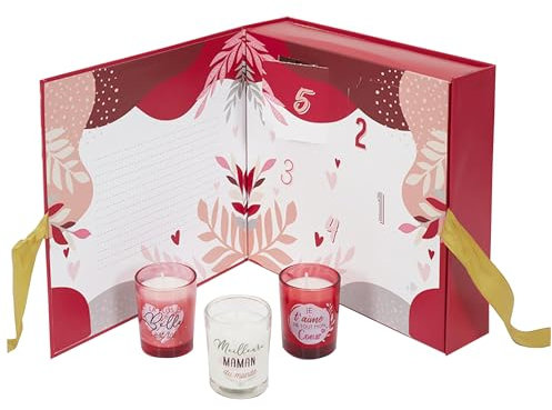 Linnea Coffret de 5 Bougies parfumées Fleur de Cerisier et orchidée MADRIA