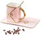 YIDM Kaffeetasse Und Untertasse Aus Keramik Handtaschen-Förmige Kreative Tasse Teetasse Mit Untertasse Kaffeetasse Set Keramik Espresso Becher für Kollegin, Tochter, Abschlussgeschenke (Rosa)