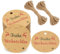 G2PLUS Frohe Weihnachten Geschenkanhänger Braun, Anhänger Frohe Weihnachten Papier, 5.5cm Weihnachten Rund Anhänger, 100 Stück Etiketten für Weihnachten Adventskalende Deko
