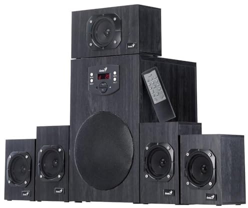 Genius Holzlautsprecher SW-HF 5.1 4500 v2, Heimkino, 125W RMS, DO