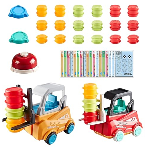 ARONRAVE 2PCS Gabelstapler Spielzeug Engineer Forklift Transport Game, Ingenieur Gabelstapler Transport Spiel Gabelstapller Transport Spiel Kinder Engineering Geschenke für Kinder