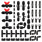 VooGenzek 52 Piezas Juego de Accesorios de Irrigación para Tubo 13/16 mm a 4/7 mm, Conectores de Púas de Manguera para Sistemas de Riego, Válvulas de Compuerta, Tees, 6 Vías, Rectos, Codos, Negro