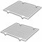 QISF 2 Pack Cooling Rack for Baking - 11 x 10 Stainless Steel Wire Tray for Cake,Cookie Drying Rack for Cooking, Roasting, Grilling, Drying for Cake Cookies and Meat, Fit Baking Tray & Toaster Oven