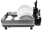 Alivio Dish Drainer Rack, Stainless Steel Dish Rack with Utensil Holder & 360 Degree Swivel Spout, Kitchen Sink Draining Board Rack, Space Saving Dish Drying Rack
