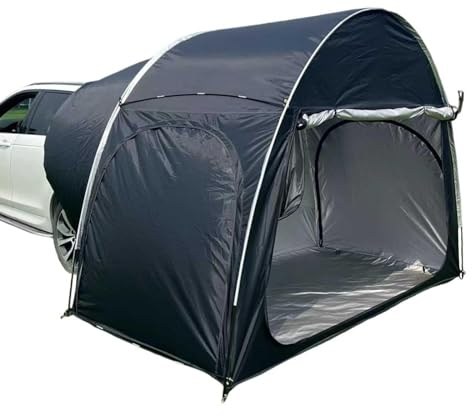 Tente de hayon de voiture, tente de voiture SUV design 3 portes pour 2-3 personnes, tente arrière respirante de grande capacité, protection solaire/coupe-vent, avec sac portable, tente de camping