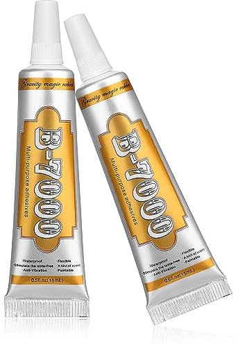 B7000 Super Glue 30ml, Transparent Multi-Purpose Slow-Drying Adhesive B-7000 for Smartphones, Metal, Jewellery, DIY and More