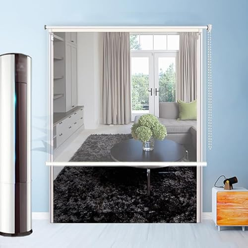NIANXINN Tende Rullo Trasparente per Esterni,Plastica in PVC Tapparella Avvolgibile Impermeabile,Antipioggia Antipolvere,per Giardini,Balconi,Personalizza,Larghezza x Altezza (180cm x 260cm)