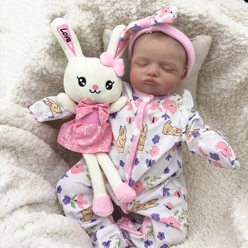 Neue 48CM Rosalie bereits gemalt Neugeborene Baby Puppe Neugeborene Baby Reborn Puppe Handfarbe mit Genesis 3D Hautton