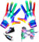 XEERUN LED Leucht Handschuhe & Leucht Schnürsenkel, Blinkt Bunte Handschuhe, Neon Bunte LED Schnürsenkel Shoelaces, Leuchtende Handschuhe, für Beleuchtung, Geburtstag, Disco, Weihnachten