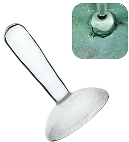 Muller di vetro trasparente per vernice: pestello a fondo piatto per la miscelazione del pigmento