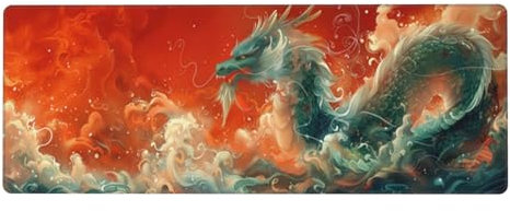 Gaming Mauspad Dragon Motiv,Tier Mousepad XXL 600 x 300 x 3mm, Wetterfest Anti-Rutsch Weich Schreibtisch Mouse Pad Verbessert Präzision und Geschwindigkeit, Gaming Zubehör für Zimmer Deko Geschenk