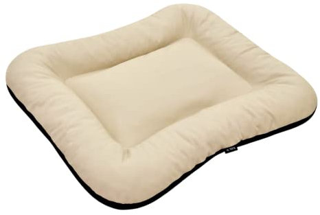 4L Textil Ella Hundebett große Hunde Kunstleder Wasserfestes Hundebett Kunstleder Hundekissen Kunstleder Hundematratze Kunstleder (110x90 cm, Beige)