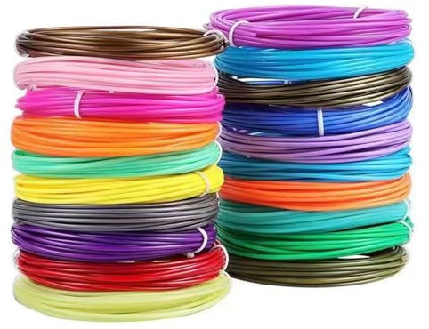 20 Stück 3D-Stift Filament PLA 20 Farben 5 m, 3D-Drucker Stift Filament Nachfüllungen hohe Präzision Durchmesser, 3D-Stift Starter Zeichnung Zubehör, 3D-Stift nicht enthalten, für Jungen und Mädchen