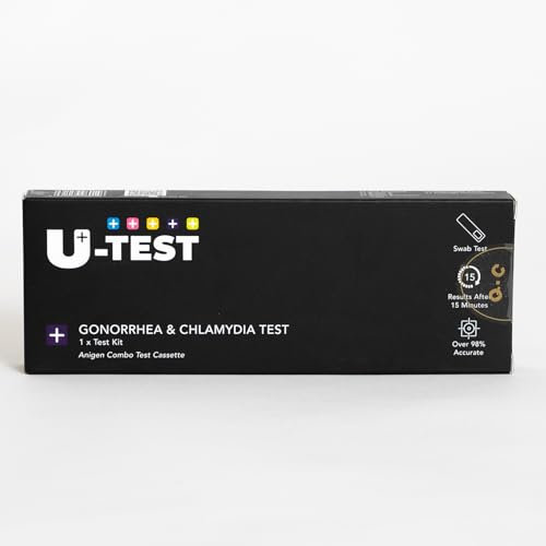U-Test Kit de prueba de ITS masculino y femenino, kit de prueba de salud sexual 2 en 1 para clamidia y gonorrea, kit de prueba de ETS rápido para mujeres y hombres, kit de prueba de ETS fácil de usar