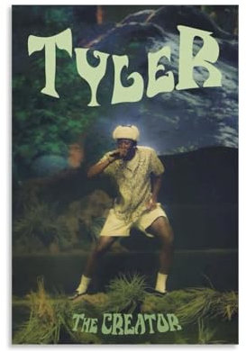 Hotoice Tyler Poster The Creator Sänger Musik Vintage Cover Poster für Zimmer Ästhetische Leinwand Wandkunst Schlafzimmer Dekor 30 x 45 cm